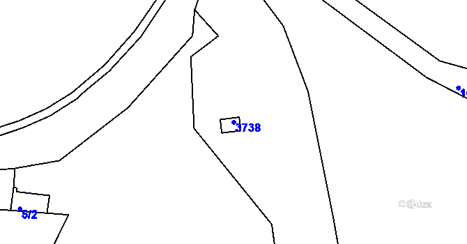 Parcela st. 3738 v KÚ Kamenice nad Lipou, Katastrální mapa