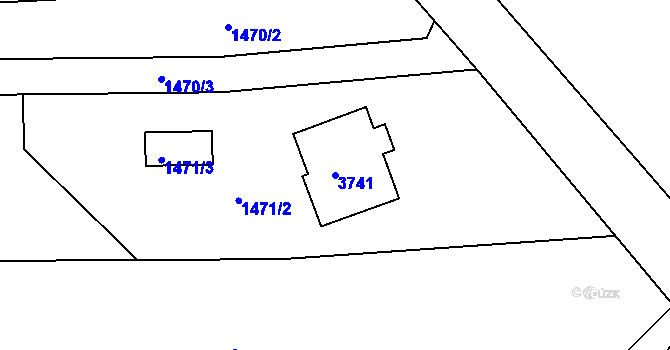 Parcela st. 3741 v KÚ Kamenice nad Lipou, Katastrální mapa