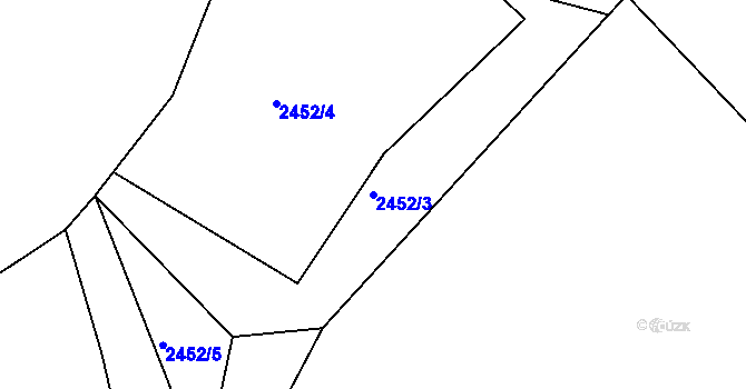 Parcela st. 2452/3 v KÚ Kamenice nad Lipou, Katastrální mapa