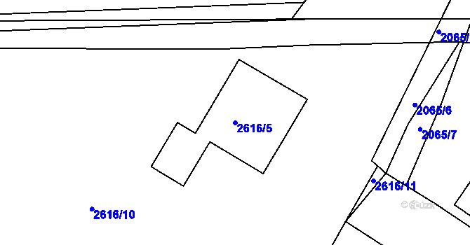 Parcela st. 2616/5 v KÚ Kamenice nad Lipou, Katastrální mapa