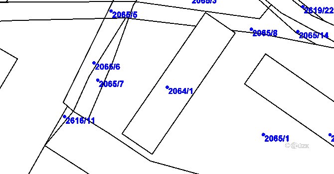 Parcela st. 2064/1 v KÚ Kamenice nad Lipou, Katastrální mapa