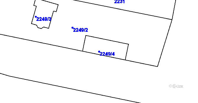 Parcela st. 2249/4 v KÚ Kamenice nad Lipou, Katastrální mapa