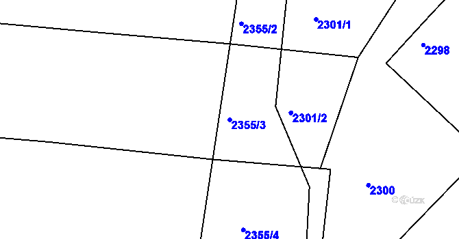 Parcela st. 2355/3 v KÚ Kamenice nad Lipou, Katastrální mapa