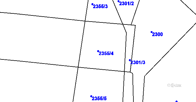 Parcela st. 2355/4 v KÚ Kamenice nad Lipou, Katastrální mapa