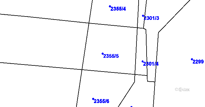 Parcela st. 2355/5 v KÚ Kamenice nad Lipou, Katastrální mapa