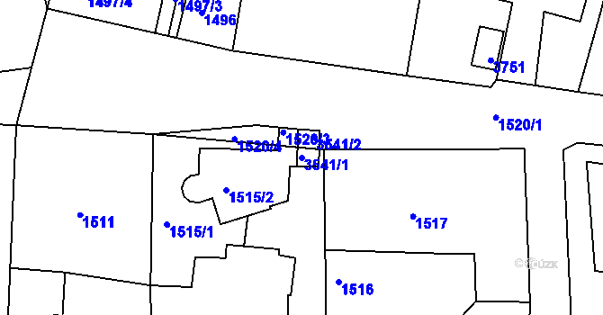 Parcela st. 3541/1 v KÚ Kamenice nad Lipou, Katastrální mapa