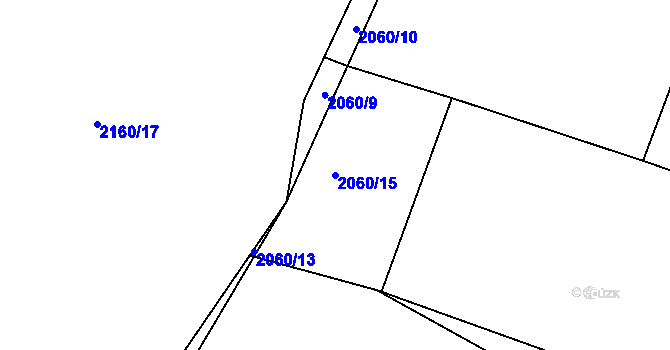 Parcela st. 2060/15 v KÚ Kamenice nad Lipou, Katastrální mapa