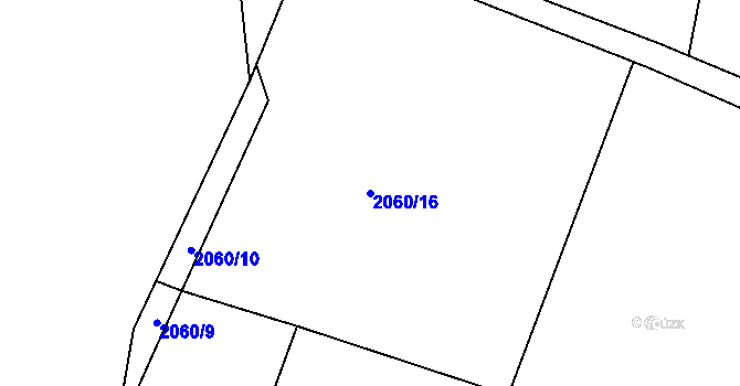 Parcela st. 2060/16 v KÚ Kamenice nad Lipou, Katastrální mapa