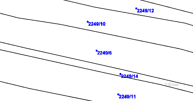 Parcela st. 2249/6 v KÚ Kamenice nad Lipou, Katastrální mapa