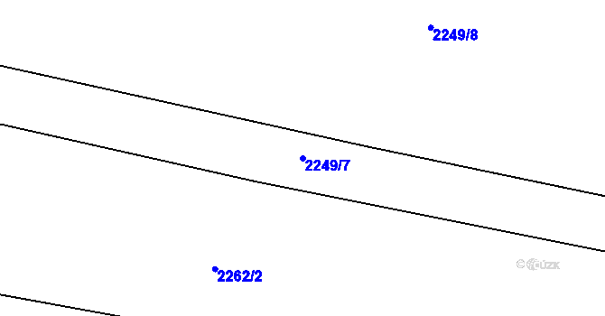 Parcela st. 2249/7 v KÚ Kamenice nad Lipou, Katastrální mapa