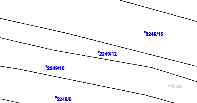 Parcela st. 2249/12 v KÚ Kamenice nad Lipou, Katastrální mapa