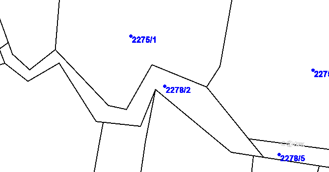 Parcela st. 2278/2 v KÚ Kamenice nad Lipou, Katastrální mapa