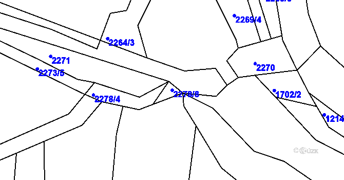 Parcela st. 2278/8 v KÚ Kamenice nad Lipou, Katastrální mapa
