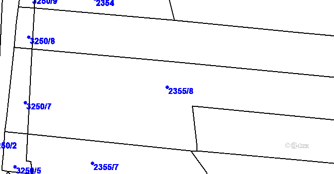 Parcela st. 2355/8 v KÚ Kamenice nad Lipou, Katastrální mapa