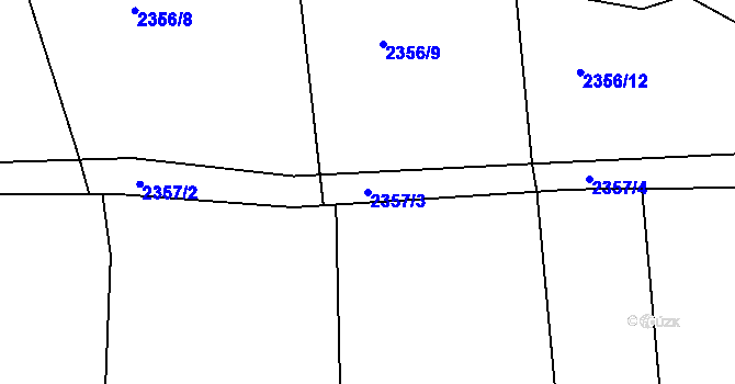 Parcela st. 2357/3 v KÚ Kamenice nad Lipou, Katastrální mapa