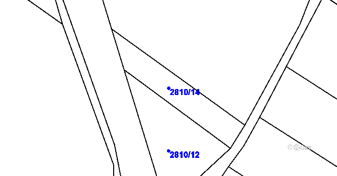 Parcela st. 2810/14 v KÚ Kamenice nad Lipou, Katastrální mapa