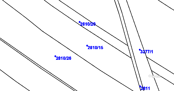 Parcela st. 2810/15 v KÚ Kamenice nad Lipou, Katastrální mapa