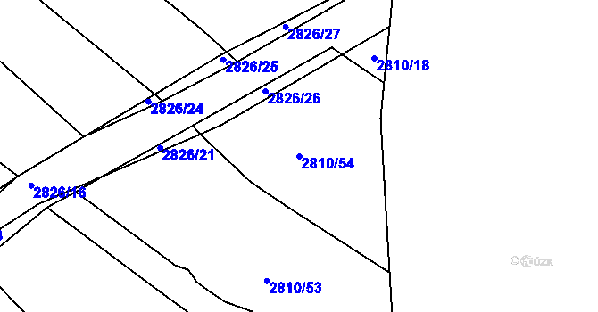 Parcela st. 2810/54 v KÚ Kamenice nad Lipou, Katastrální mapa