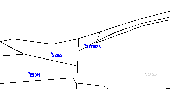 Parcela st. 3175/25 v KÚ Kamenice nad Lipou, Katastrální mapa