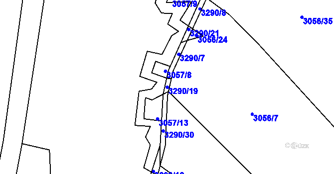 Parcela st. 3290/19 v KÚ Kamenice nad Lipou, Katastrální mapa