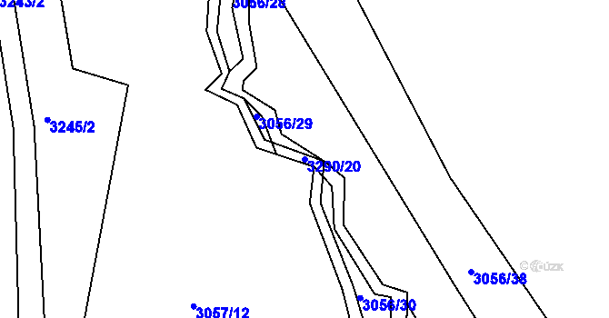 Parcela st. 3290/20 v KÚ Kamenice nad Lipou, Katastrální mapa