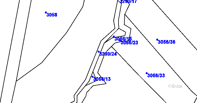 Parcela st. 3290/24 v KÚ Kamenice nad Lipou, Katastrální mapa
