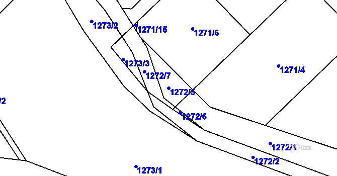 Parcela st. 1272/5 v KÚ Kamenice nad Lipou, Katastrální mapa