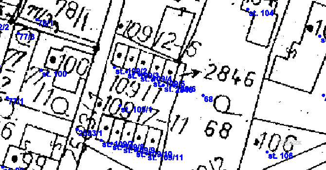 Parcela st. 109/6 v KÚ Kamenický Šenov, Katastrální mapa
