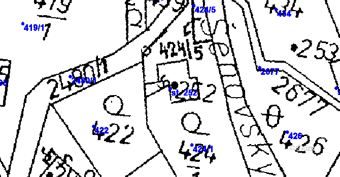 Parcela st. 252 v KÚ Kamenický Šenov, Katastrální mapa