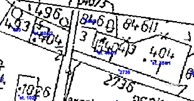 Parcela st. 404/3 v KÚ Kamenický Šenov, Katastrální mapa