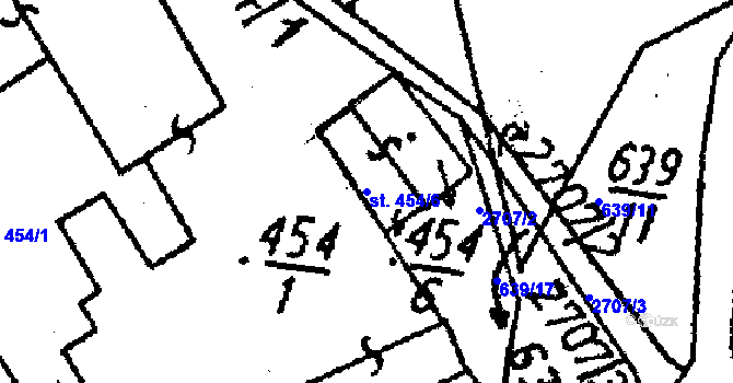 Parcela st. 454/6 v KÚ Kamenický Šenov, Katastrální mapa