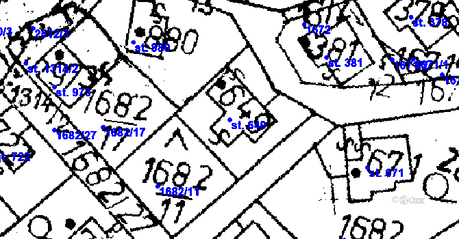 Parcela st. 649 v KÚ Kamenický Šenov, Katastrální mapa