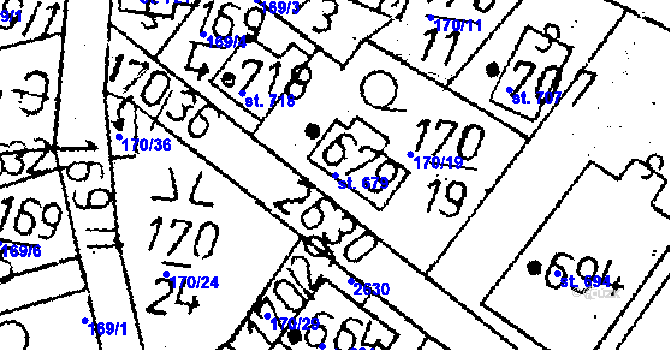 Parcela st. 679 v KÚ Kamenický Šenov, Katastrální mapa