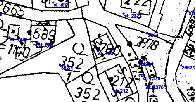Parcela st. 780 v KÚ Kamenický Šenov, Katastrální mapa