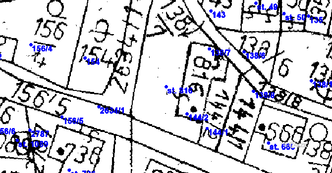 Parcela st. 816 v KÚ Kamenický Šenov, Katastrální mapa