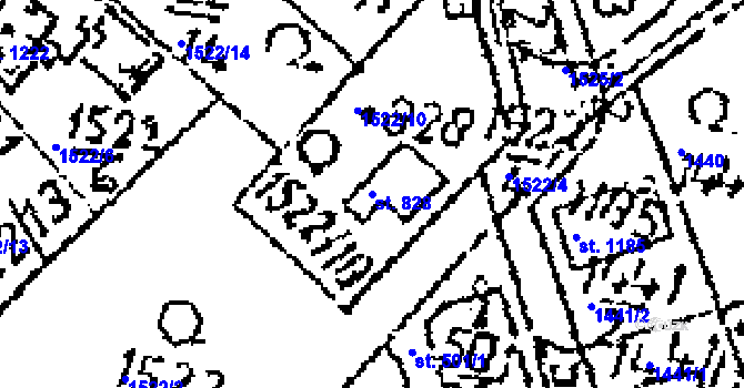 Parcela st. 828 v KÚ Kamenický Šenov, Katastrální mapa