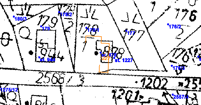 Parcela st. 878 v KÚ Kamenický Šenov, Katastrální mapa