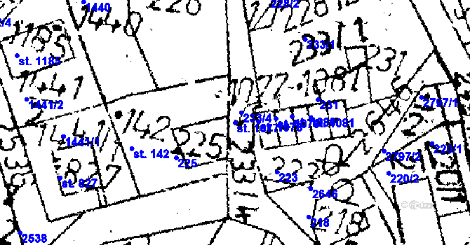 Parcela st. 1077 v KÚ Kamenický Šenov, Katastrální mapa