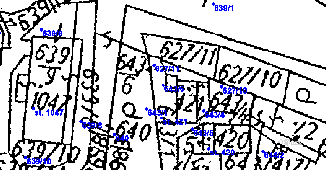 Parcela st. 643/6 v KÚ Kamenický Šenov, Katastrální mapa
