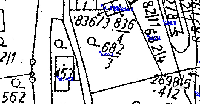 Parcela st. 682/3 v KÚ Kamenický Šenov, Katastrální mapa