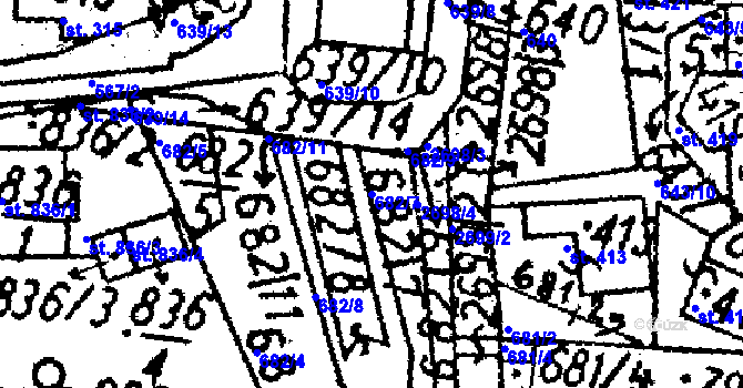 Parcela st. 682/7 v KÚ Kamenický Šenov, Katastrální mapa