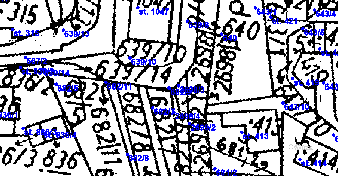 Parcela st. 682/9 v KÚ Kamenický Šenov, Katastrální mapa