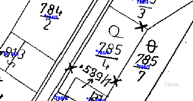 Parcela st. 785/4 v KÚ Kamenický Šenov, Katastrální mapa