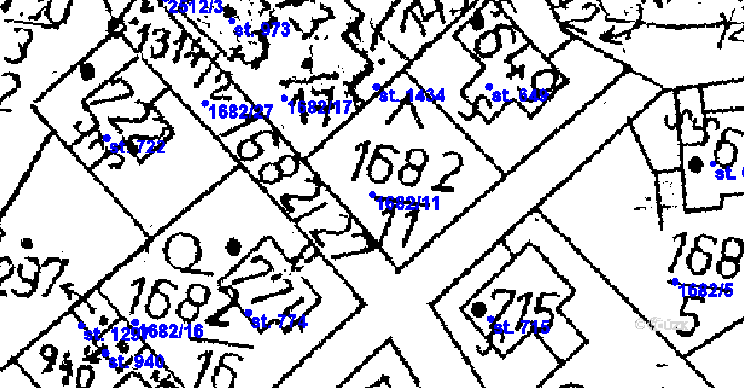 Parcela st. 1682/11 v KÚ Kamenický Šenov, Katastrální mapa