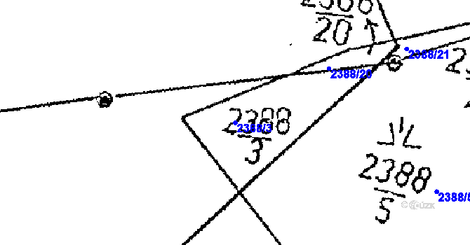 Parcela st. 2388/3 v KÚ Kamenický Šenov, Katastrální mapa