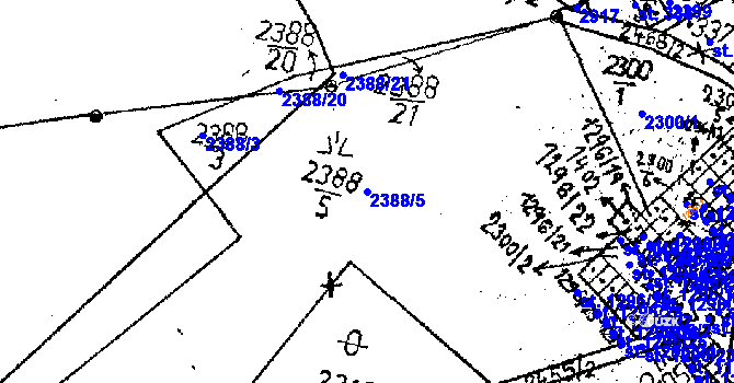 Parcela st. 2388/5 v KÚ Kamenický Šenov, Katastrální mapa