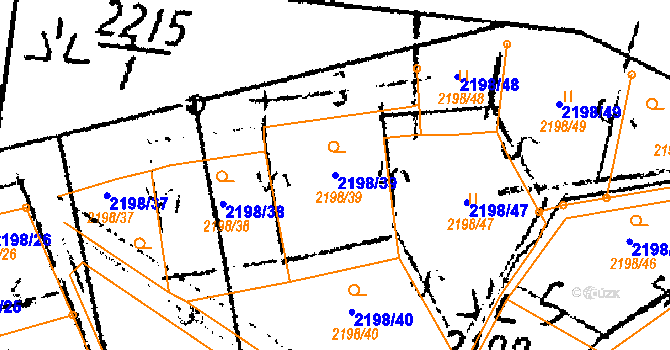 Parcela st. 2198/39 v KÚ Kamenický Šenov, Katastrální mapa