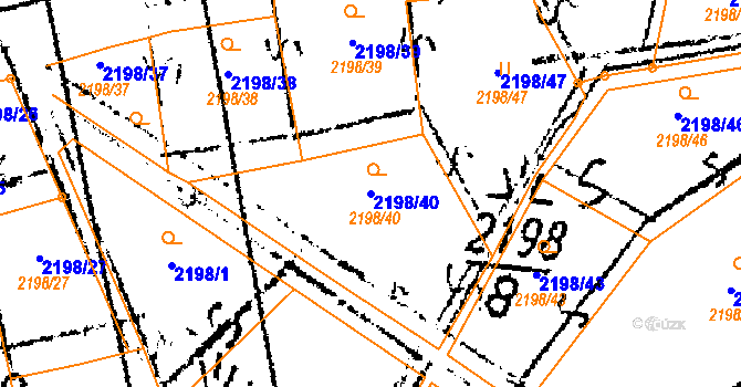 Parcela st. 2198/40 v KÚ Kamenický Šenov, Katastrální mapa