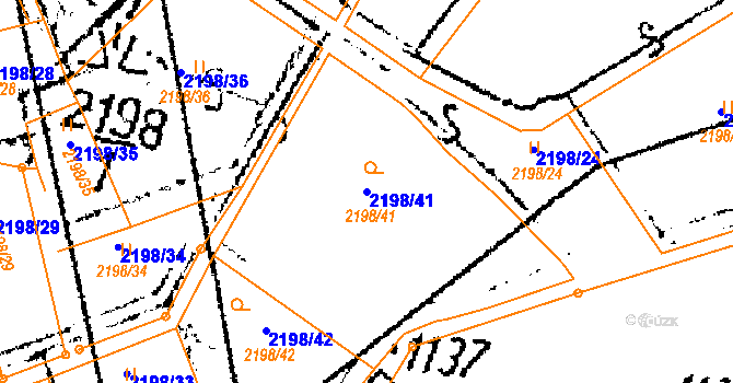 Parcela st. 2198/41 v KÚ Kamenický Šenov, Katastrální mapa