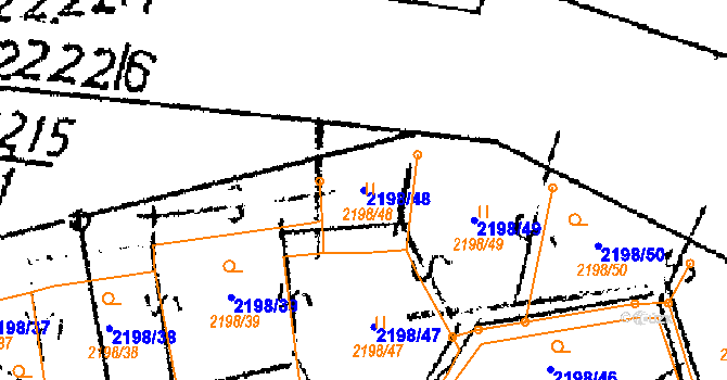 Parcela st. 2198/48 v KÚ Kamenický Šenov, Katastrální mapa